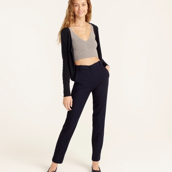 J. Crew Pants - J crew high rise cameron pants 4 season stretch navy blue